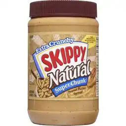 Walmart SKIPPY Natural SUPER CHUNK Peanut Butter Spread, 7 G Protein Per Serving, 40 oz Plastic Jar offer