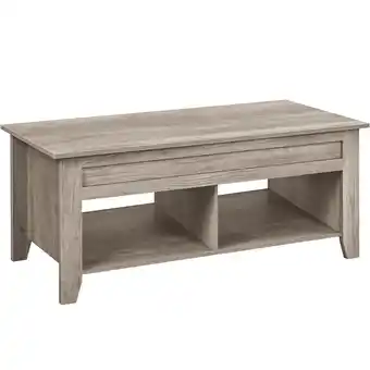 Walmart Alden Design 41 Wooden Lift Top Coffee Table with 2 Storage Compartments for Livingroom, Rustic Gray offer