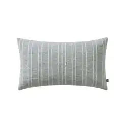 Walmart My Texas House 14 x 24 Aria Dusty Green Woven Stripe Decorative Pillow Cover offer