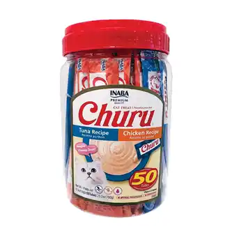 Walmart INABA Churu Creamy, Lickable Wet Cat Treats, 0.5 oz, 50 Tubes, Tuna & Chicken Variety offer