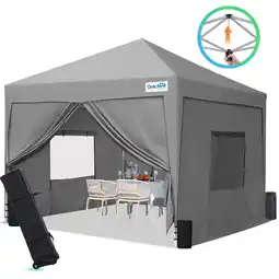 Walmart Quictent 8x8ft Pop up Canopy Tent with Sidewalls and Roll-up Ventilated Windows, Gray offer