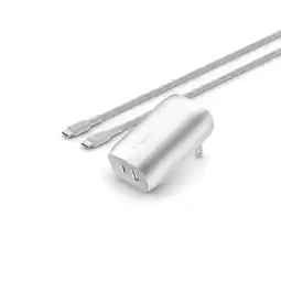 Walmart Belkin 37W USB-C PPS Wall Charger - PD 25W USB-C + 12W USB-A for iPhone, Galaxy & More - Silver offer