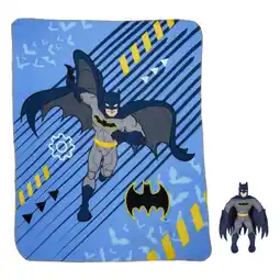 Walmart Batman Kids Hugger Pillow and Fleece Throw Gift Set, 2-Piece, Blue, Warner Bros offer