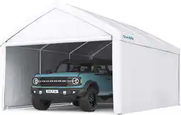 Walmart Quictent 13'x20' Carport Heavy Duty Car Canopy Galvanized Car Shelter with Reinforced Ground Bars offer