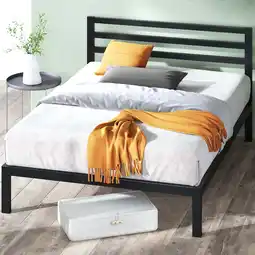 Walmart Zinus Mia 38 Metal Platform Bed Frame with Headboard, Queen offer