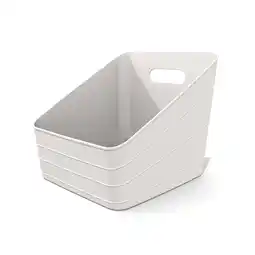 Walmart Mainstays Flexible Plastic Closet Storage Bin, Arctic White offer