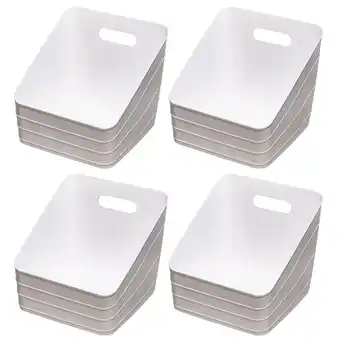 Walmart Mainstays Flexible Plastic Closet Storage Bin, Arctic White offer