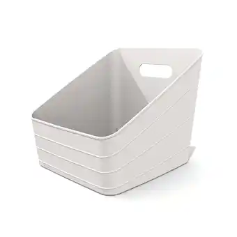 Walmart Mainstays Flexible Plastic Closet Storage Bin, Arctic White offer