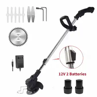 Walmart Paddsun Electric Cordless String Grass Trimmer Weed Eater Lawn Mower Weed Eater String Trimmer offer