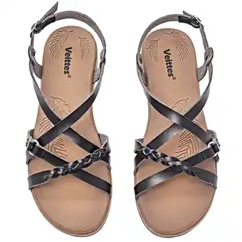 Walmart Ataiwee Women's Flat Slide Sandals - Fashion Adjustable Cross Strappy Braided Flat Summer Shoes offer