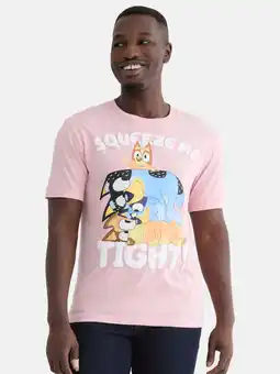 Walmart Bluey Men's Valentine's Day Squeeze Me Tight Graphic Tee, Sizes S-3XL offer