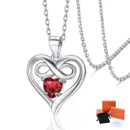 Walmart Silvora Infinity Heart Silver Necklaces for Women with Birthstone Pendant Women's Jewelry Gifts offer