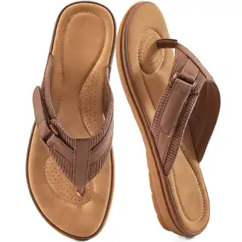 Walmart Ablanczoom Womens Sandals: Arch Support Flip Flops for Women Slides Shoes offer