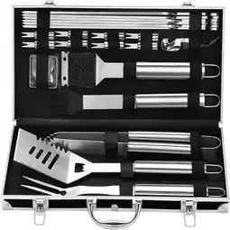 Walmart Grilljoy BBQ Accessories Grill Tools Set - 22PC Stainless Steel Spatula Tongs for Outdoor Camping offer