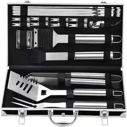 Walmart Grilljoy BBQ Accessories Grill Tools Set - 22PC Stainless Steel Spatula Tongs for Outdoor Camping offer