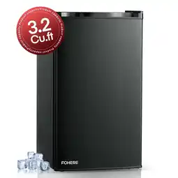 Walmart 3.2 Cu. ft Refrigerator for Home, Fridge with Freezer for Bedroom, 31D x 18W x 19H, Black offer