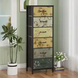 Walmart TYDIMOR Tall Dresser for Bedroom, 6 Drawer Chest of Drawers, Steel Frame, Ideal for Adults offer