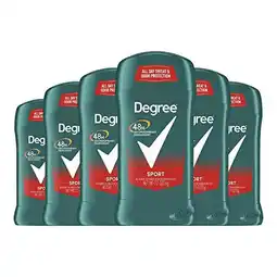 Walmart Degree Men Sport Antiperspirant Deodorant Stick, 2.7 oz, 6 Pack offer