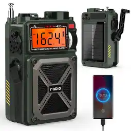 Walmart Greadio Portable AM FM Shortwave Radio with Bluetooth, NOAA Weather Radio with Hand Crank offer