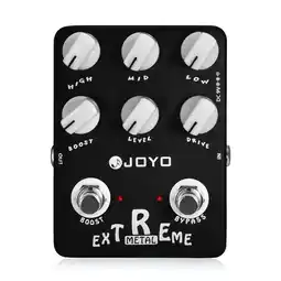 Walmart JOYO JF-17 Extreme Metal Guitar Pedal 3 Band EQ Low-Mid-High Gain Boost Distortion offer