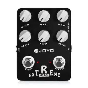 Walmart JOYO JF-17 Extreme Metal Guitar Pedal 3 Band EQ Low-Mid-High Gain Boost Distortion offer