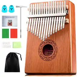 Walmart Likegreen Kalimba Thumb Piano Portable 17-Key Acoustic Mahogany Wood Finger Piano with Carrying Bag offer