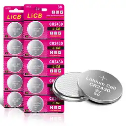 Walmart LiCB 10 Pack CR2430 Batteries 3V High Capacity and Long-Lasting CR2430 Battery offer