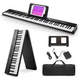 Walmart Donner DP-10 Beginner Foldable Electronic Piano Keyboard with Bluetooth and Piano Bag, 88-Key offer