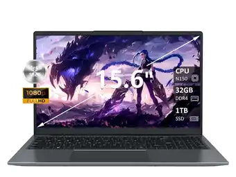 Walmart KurieTim 15.6 in FHD Laptop, Intel n150, 32GB RAM, 1TB SSD, Windows 11 Pro offer