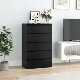 Walmart Homfa 5 Drawer Tall Dresser, Modern Storage Cabinet Wood Bedroom Nightstand for Living Room, Black offer