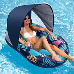 Walmart Livhil Pool Floats for Adults Pool Float and Loungers, Pool Float with Canopy and Headrest offer