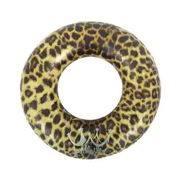 Walmart 35 Inflatable Leopard Print Swimming Pool Inner Tube offer