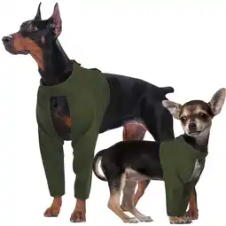 Walmart Kuoser Dog Recovery Suit, Surgery Suit for Front Legs, Dog Anti-Lick Wounds Sleeves, Green, XS offer