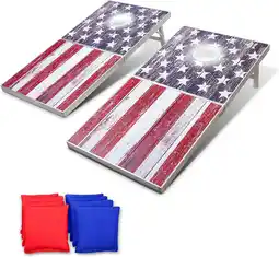 Walmart GoSports LED American Flag Cornhole Set, Regulation Size, Aluminum Frame offer