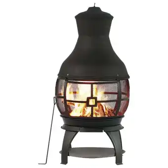 Walmart Bali Outdoors 45in Chimenea Fireplace Wooden Fire Pit Cast Iron , Brown-Black offer