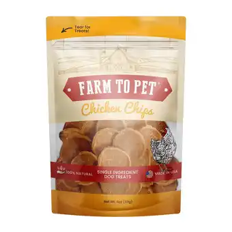 Walmart Farm To Pet Chicken Chips Crunchy Training Treats for Dogs, 4oz offer