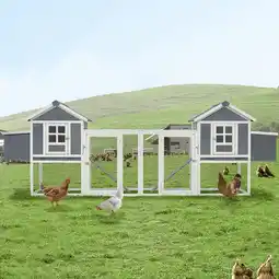 Walmart YODOLLA 123” Large Wooden Chicken Coop For 6 8 chickens Chicken Coop Clearance with Nesting Boxes offer