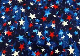 Walmart Foust Textiles Made In The USA Red White and Blue Streaming Stars Patriotic offer