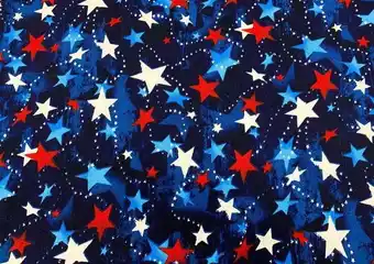 Walmart Foust Textiles Made In The USA Red White and Blue Streaming Stars Patriotic offer