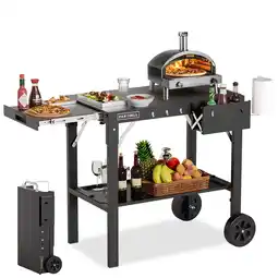 Walmart PARGRILL Two-Shelf Folding Grill Cart Table offer