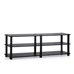 Walmart Furinno Turn-S-Tube Wood No Tools 3-Tier Shoe Storage Rack in Dark Cherry/Black offer