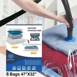 Walmart QQbed 12 Pack: 12 Clear Airtight Vacuum Storage Bags for Wardrobes, Closets, Adults offer