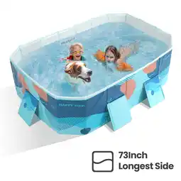 Walmart MaxKare Foldable Swimming Pool, Outdoor/Indoor Use for Family Kids & Pets, Inflatable-free, Blue offer