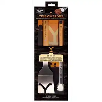 Walmart Proud Grill Yellowstone 2 Pc Stainless Steel BBQ Tool Set Spatula & Tongs 18 In offer