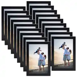 Walmart 18 Pack 4x6 Picture Frames, Black 4 by 6 Photo Frame for Wall Mount or Tabletop Display offer