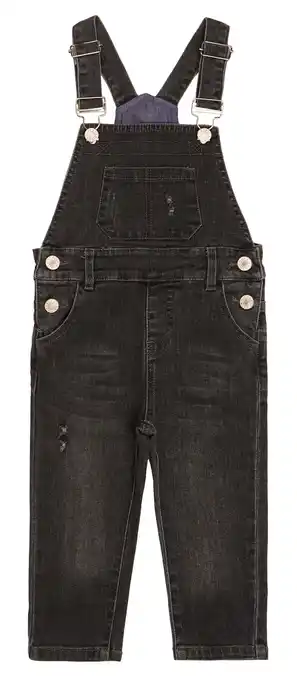 Walmart KIDSCOOL SPACE Baby Boys Slim Fit Jeans,Ripped Big Bib Pocket Fashion Denim Overalls,Grey,2-3 Years offer