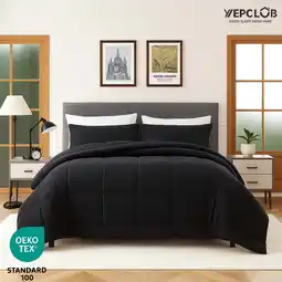 Walmart YEPCLUB 3-Piece Queen Comforter Set – Black Down Alternative Bedding with Pillowcases, All-Season offer