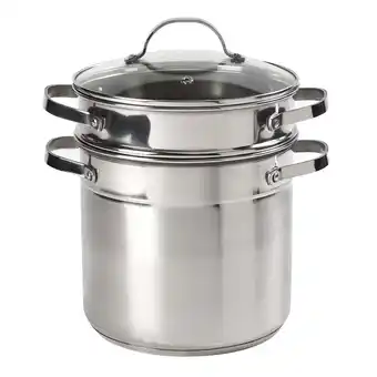 Walmart Denmark Tools for Cooks 3 Piece Stainless Steel Multi Cooker Stock Pot with Glass Lid, 6 Quart offer