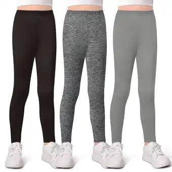 Walmart Sweet Hearts 3-Pack Girls Leggings- Elastic Waist Soft Leggings for Girls Clothes Made in USA offer