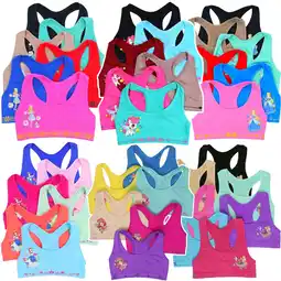Walmart ToBeInStyle Girls' Pack of 6 Mystery Racerback Training Bras Tops offer